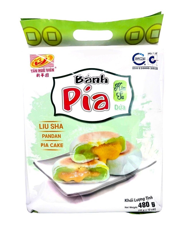 Tortine Banh Pia con crema al Pandano - Tan Hue Vien 480g (12pz)